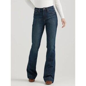 Women’s High-Rise Dark Blue Flared Jeans